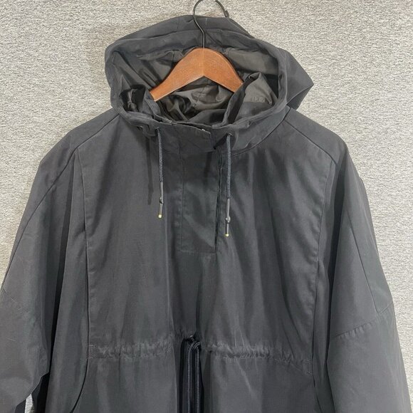 Superdry Quarter Snap Button Jacket Women Sz 10 Waist Drawstring Lined Black - Picture 3 of 14